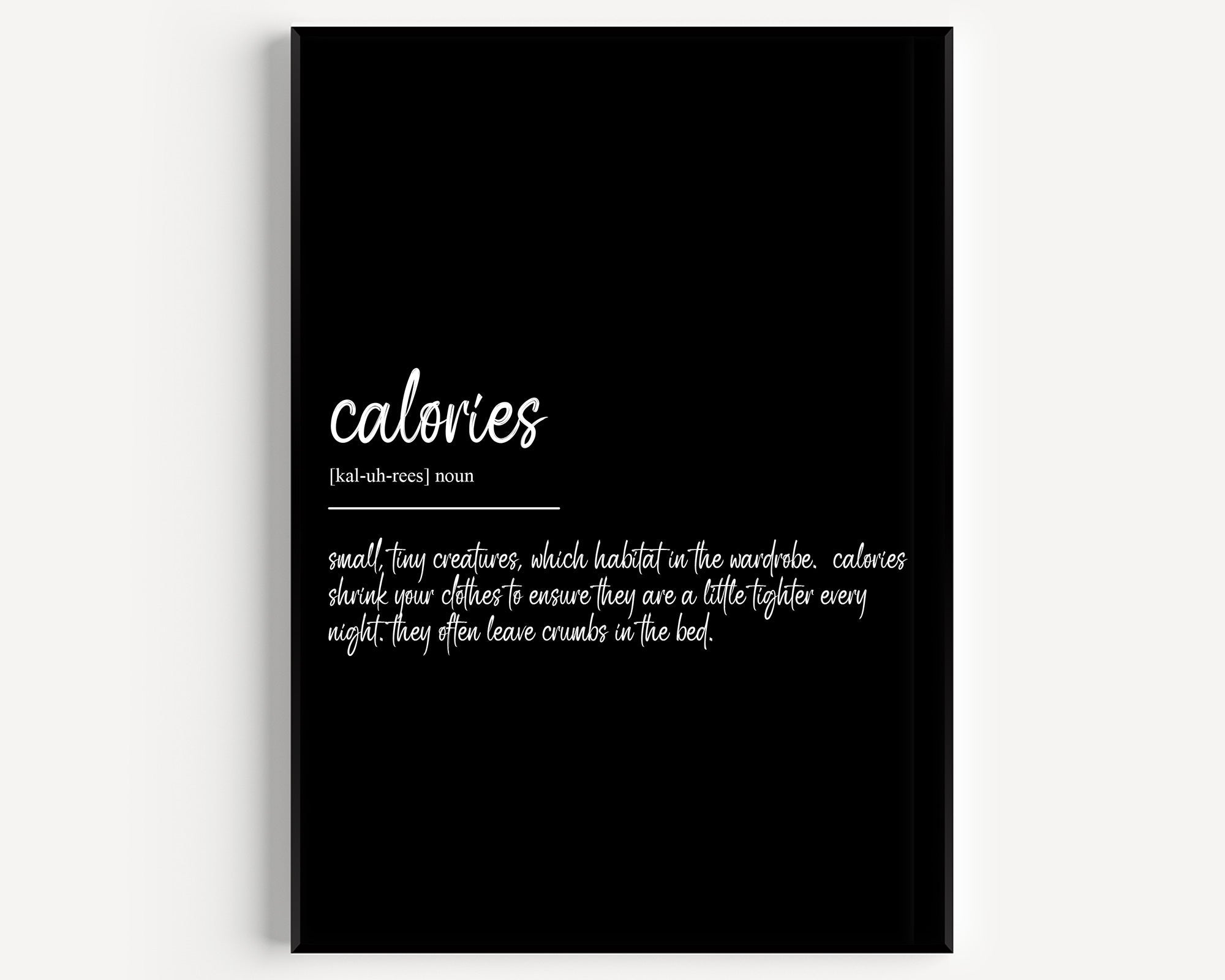 Calories Definition Print - Magic Posters