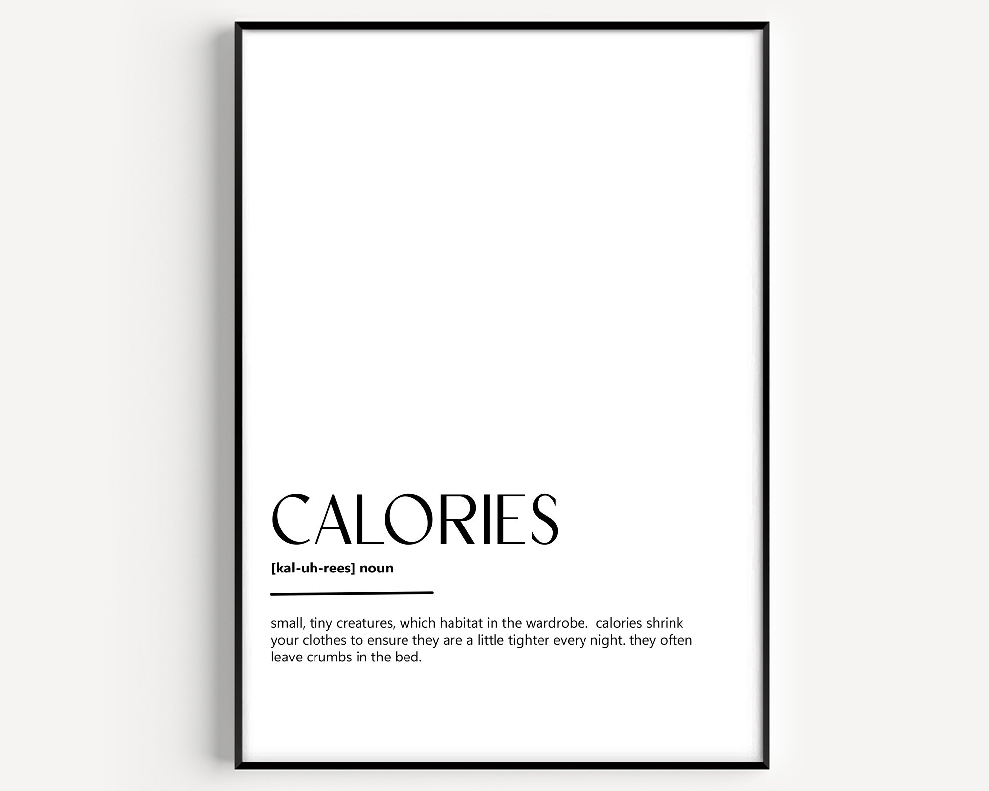 Calories Definition Print - Magic Posters