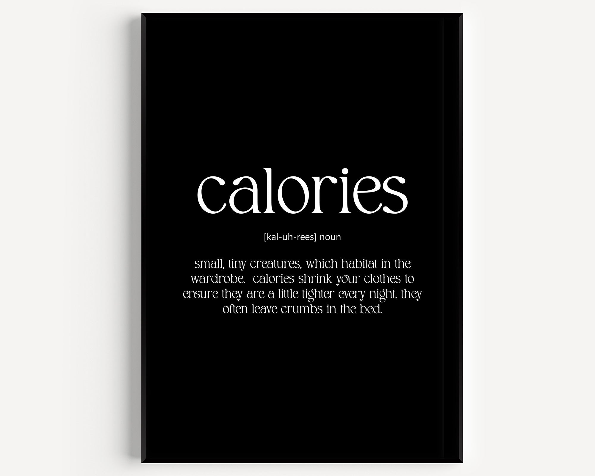 Calories Definition Print - Magic Posters