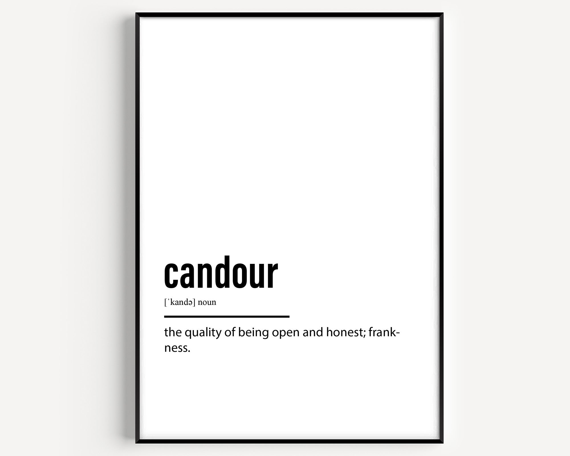 Candour Definition Print - Magic Posters