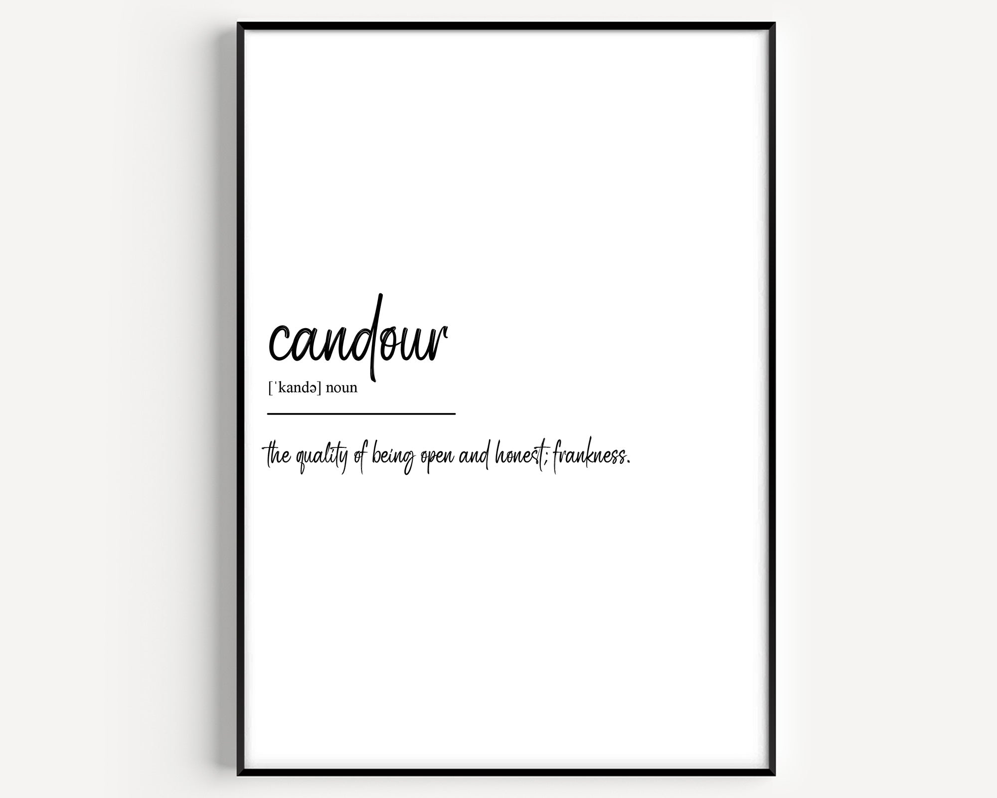 Candour Definition Print - Magic Posters