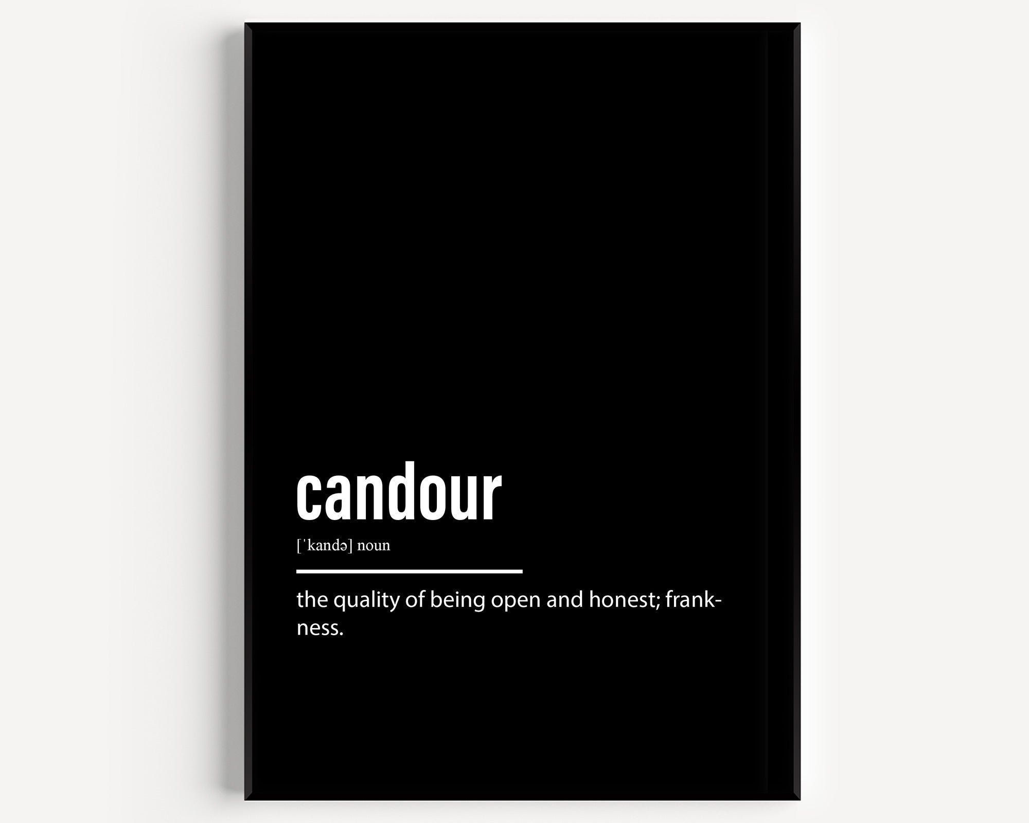 Candour Definition Print - Magic Posters