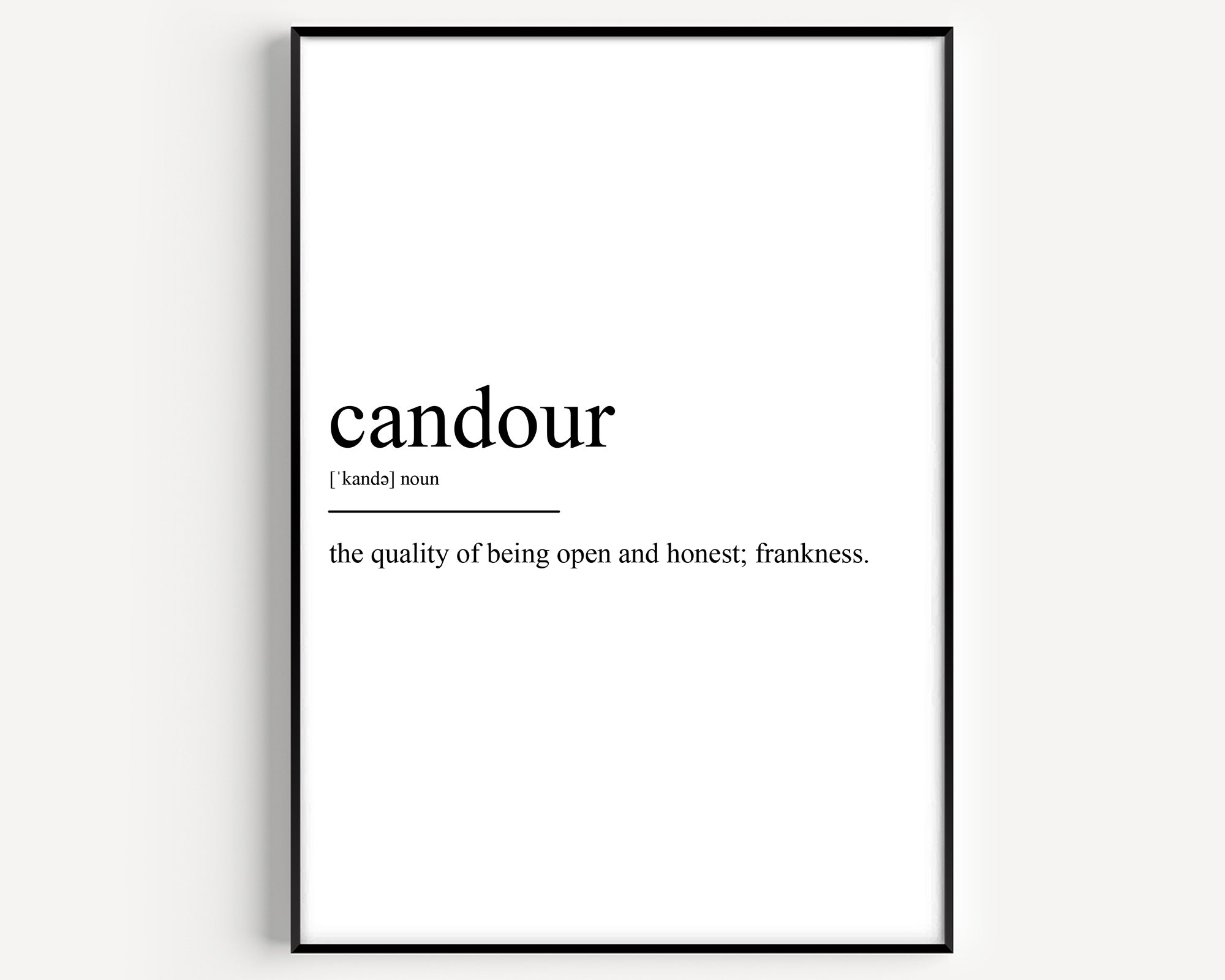 Candour Definition Print - Magic Posters