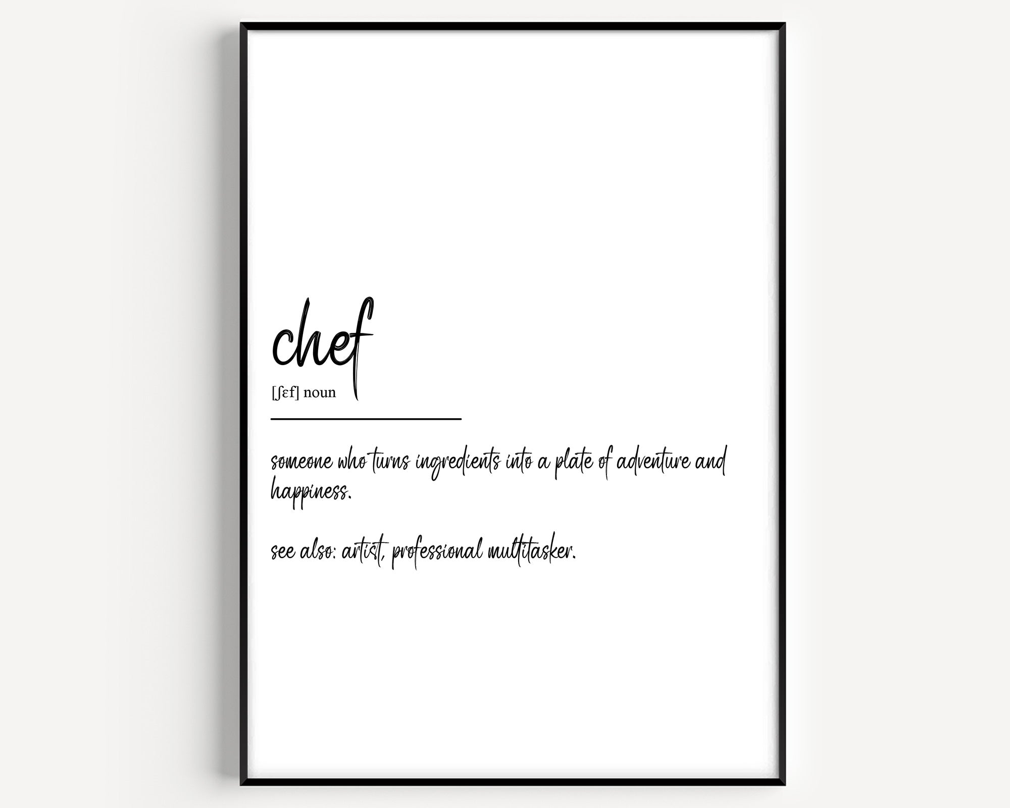 Chef Definition Print - Magic Posters
