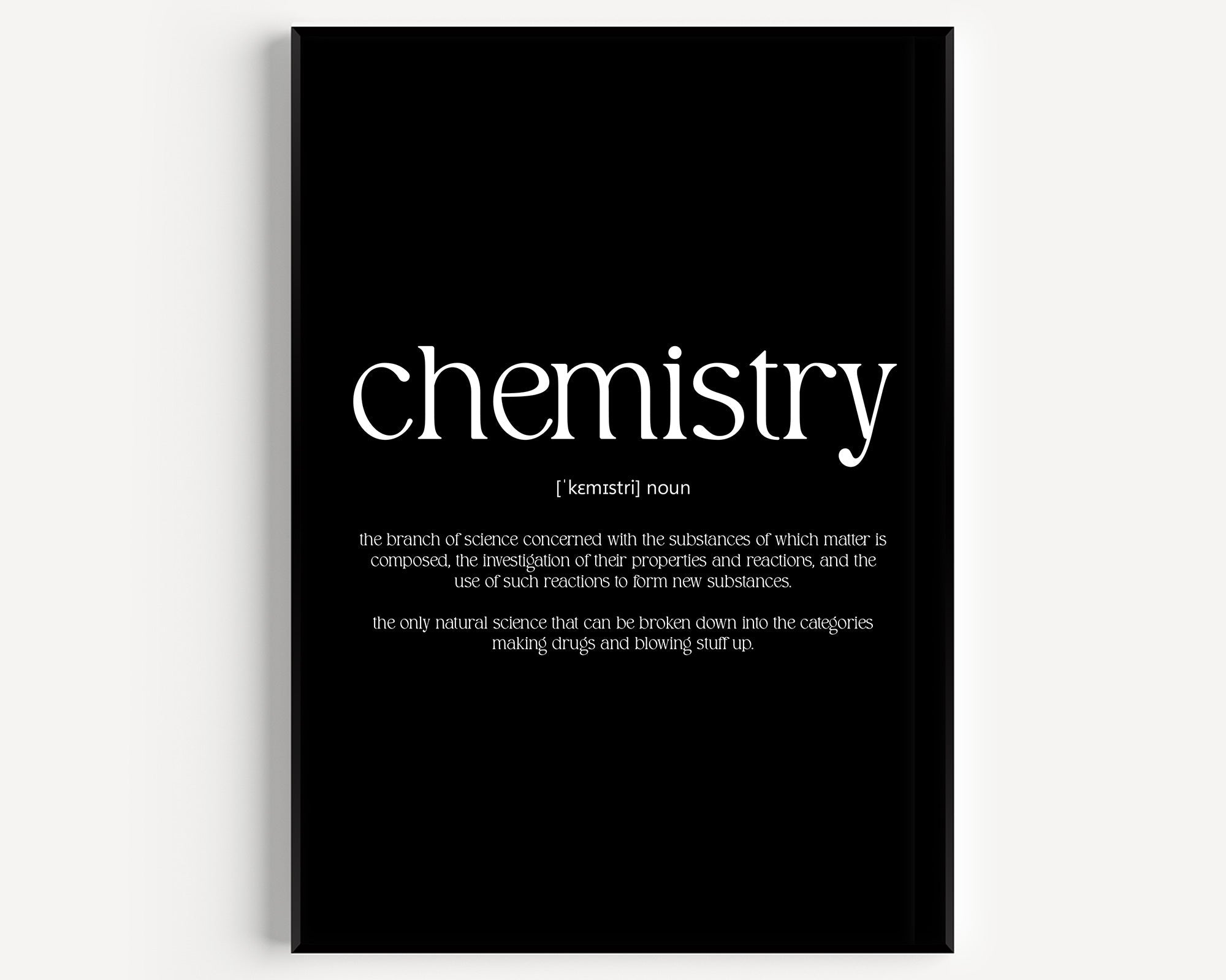 Chemistry Definition Print - Magic Posters