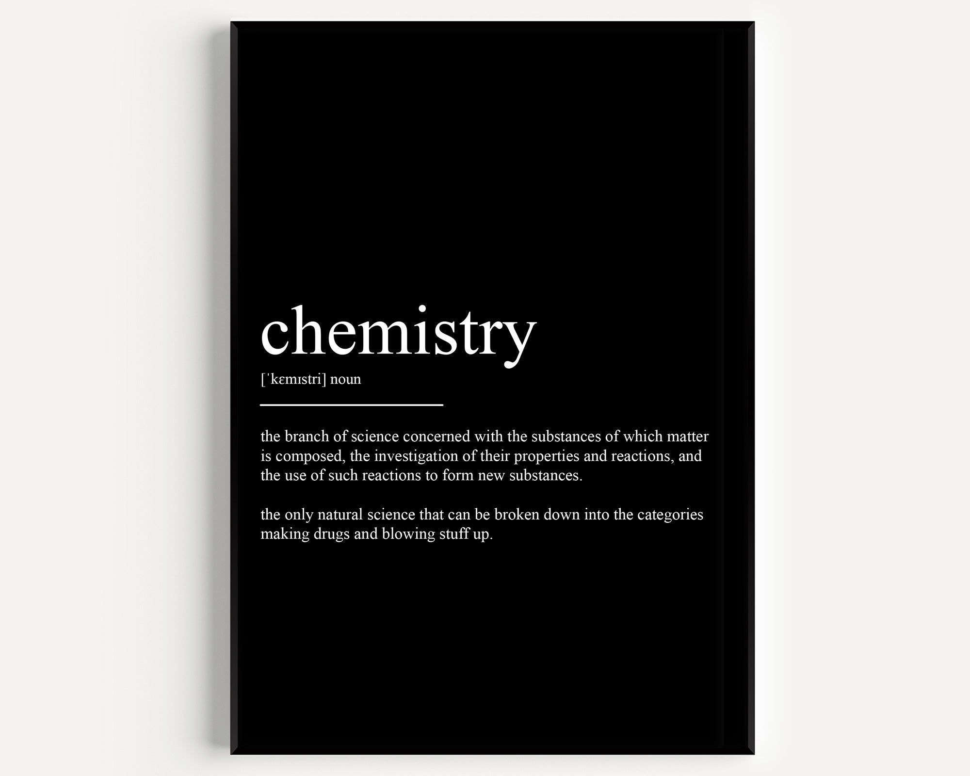 Chemistry Definition Print - Magic Posters