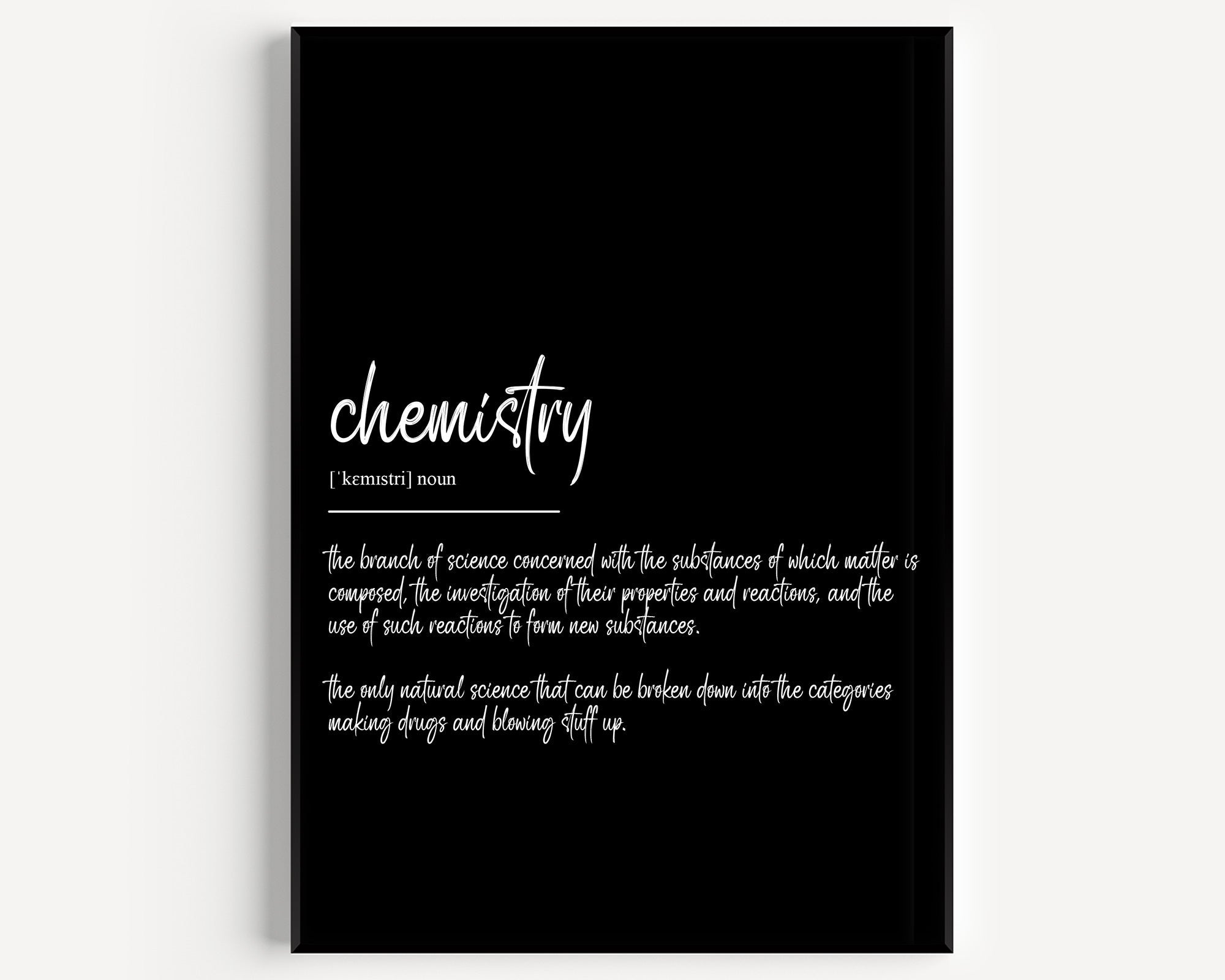 Chemistry Definition Print - Magic Posters