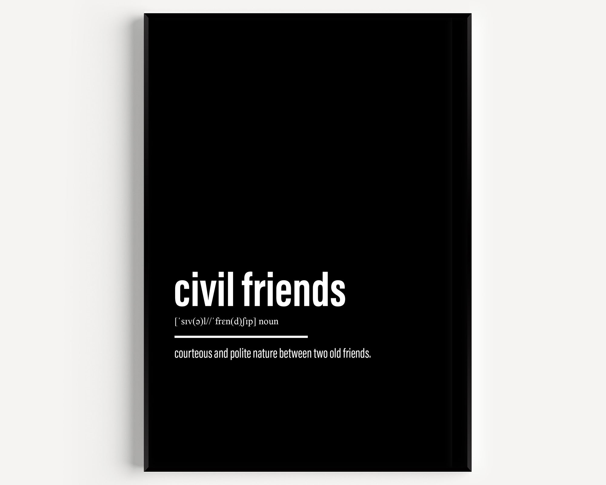 Civil Friends Definition Print - Magic Posters