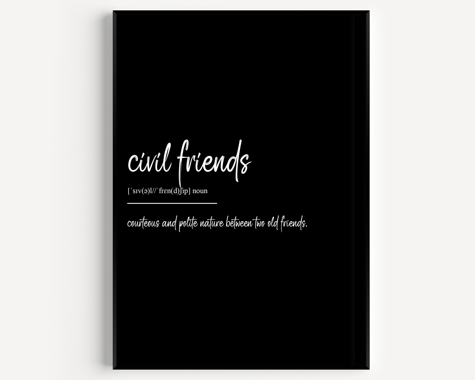 Civil Friends Definition Print - Magic Posters