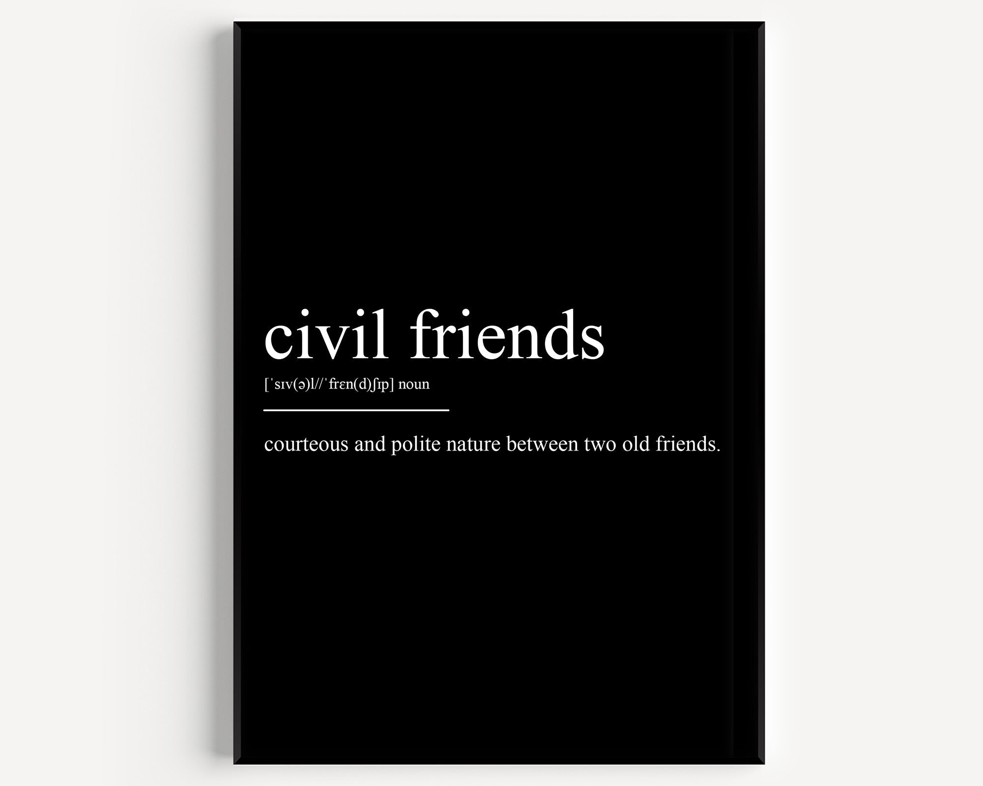 Civil Friends Definition Print - Magic Posters