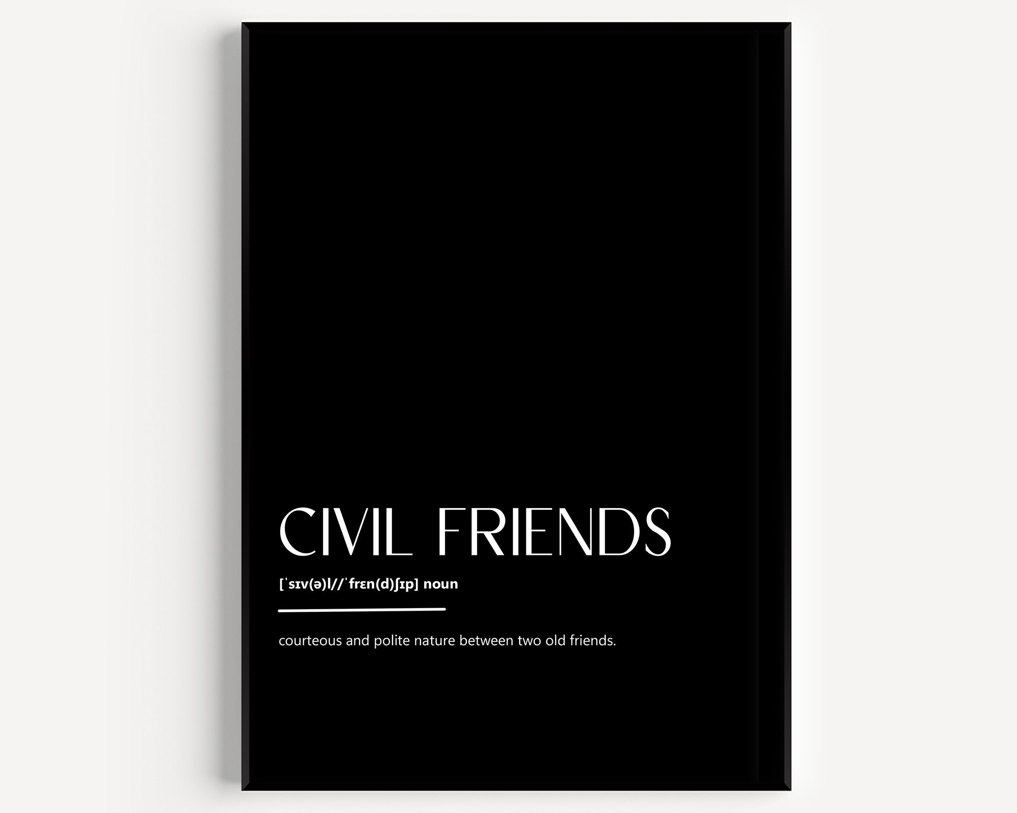 Civil Friends Definition Print - Magic Posters