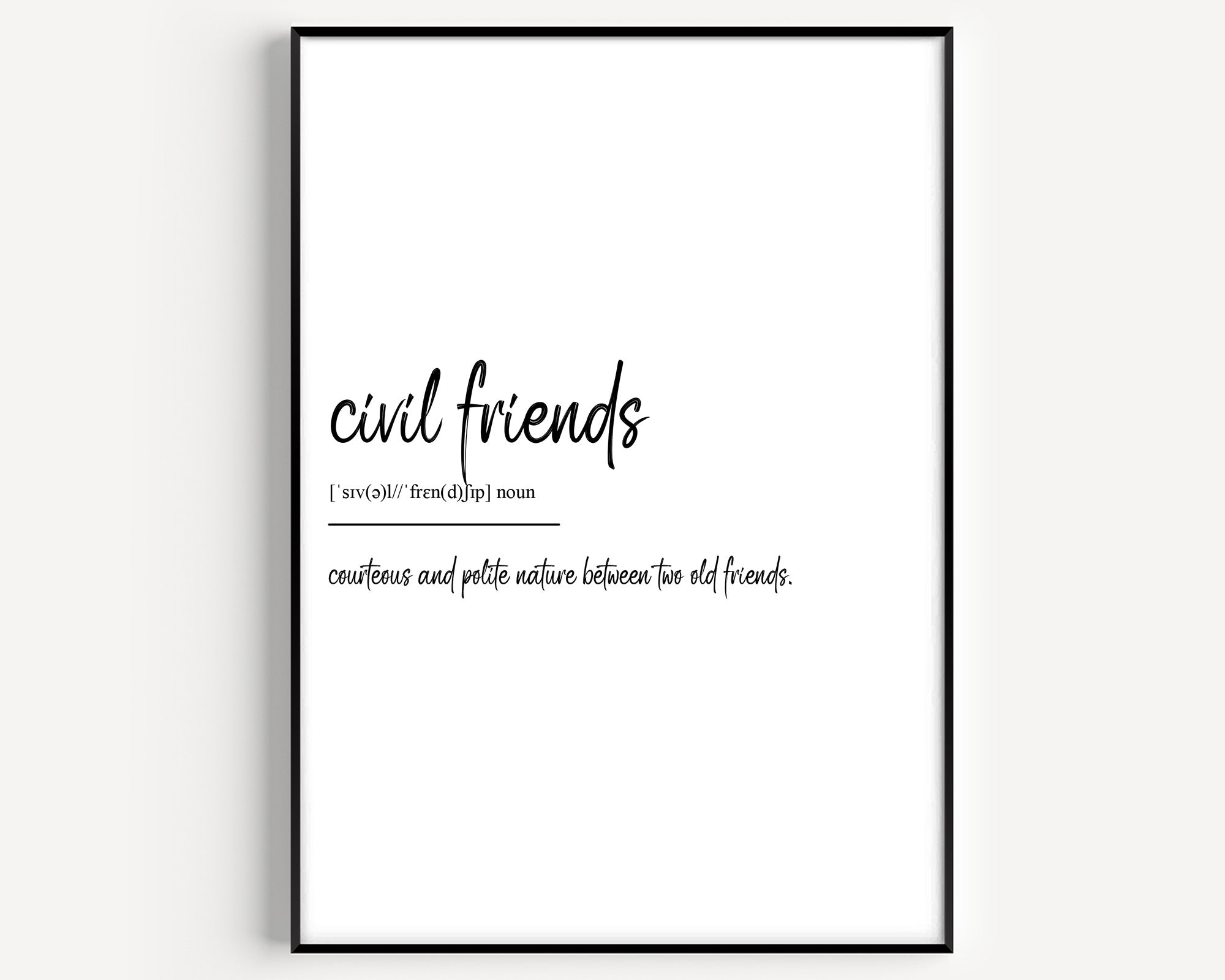 Civil Friends Definition Print - Magic Posters