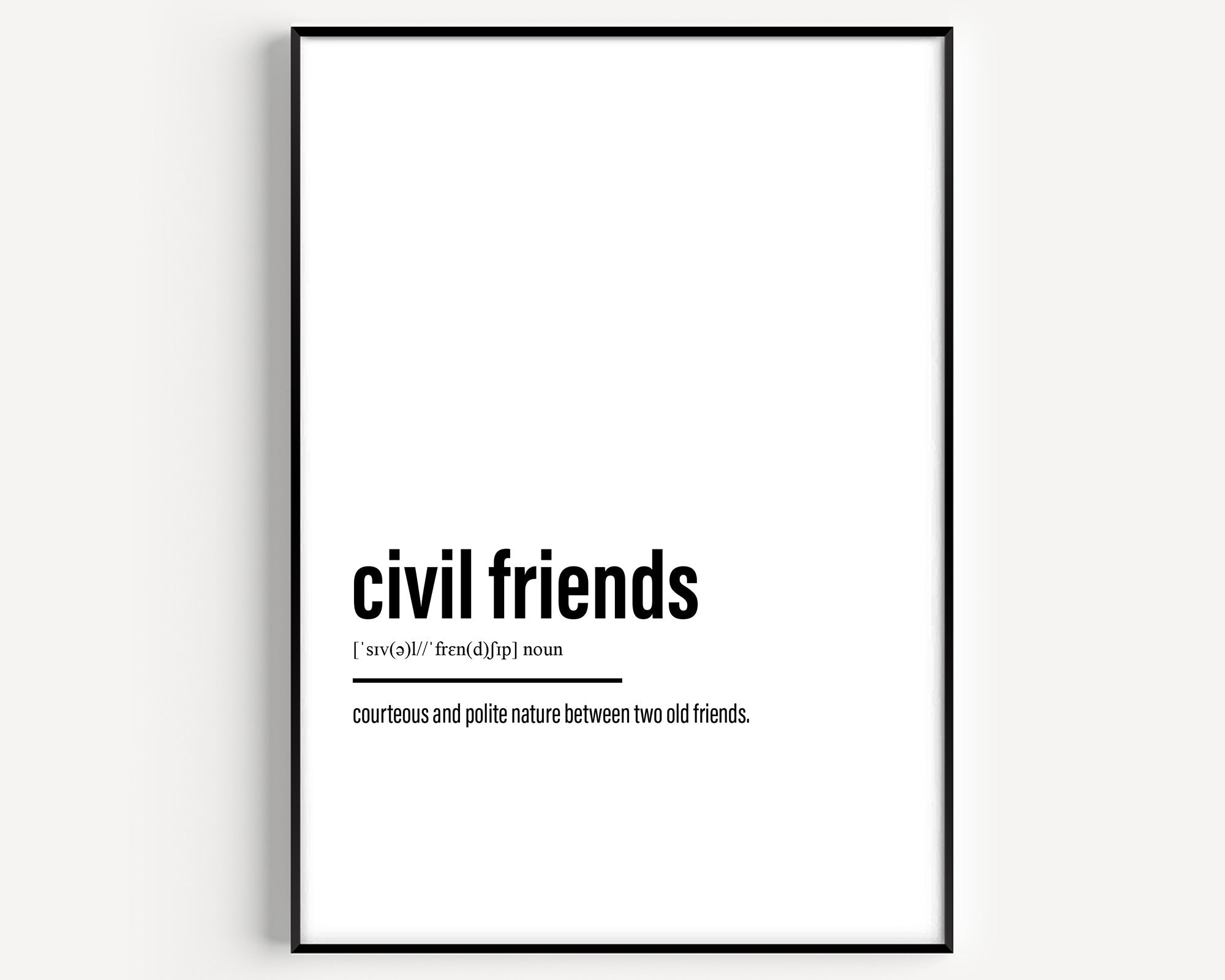 Civil Friends Definition Print - Magic Posters