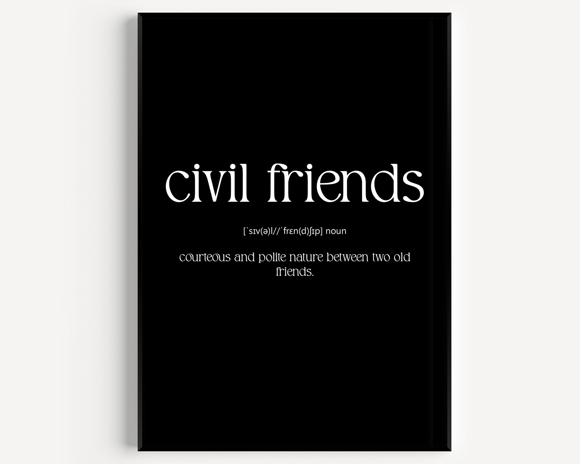 Civil Friends Definition Print - Magic Posters