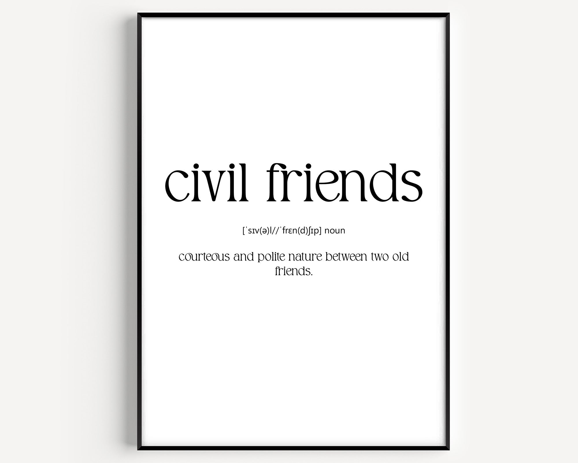 Civil Friends Definition Print - Magic Posters
