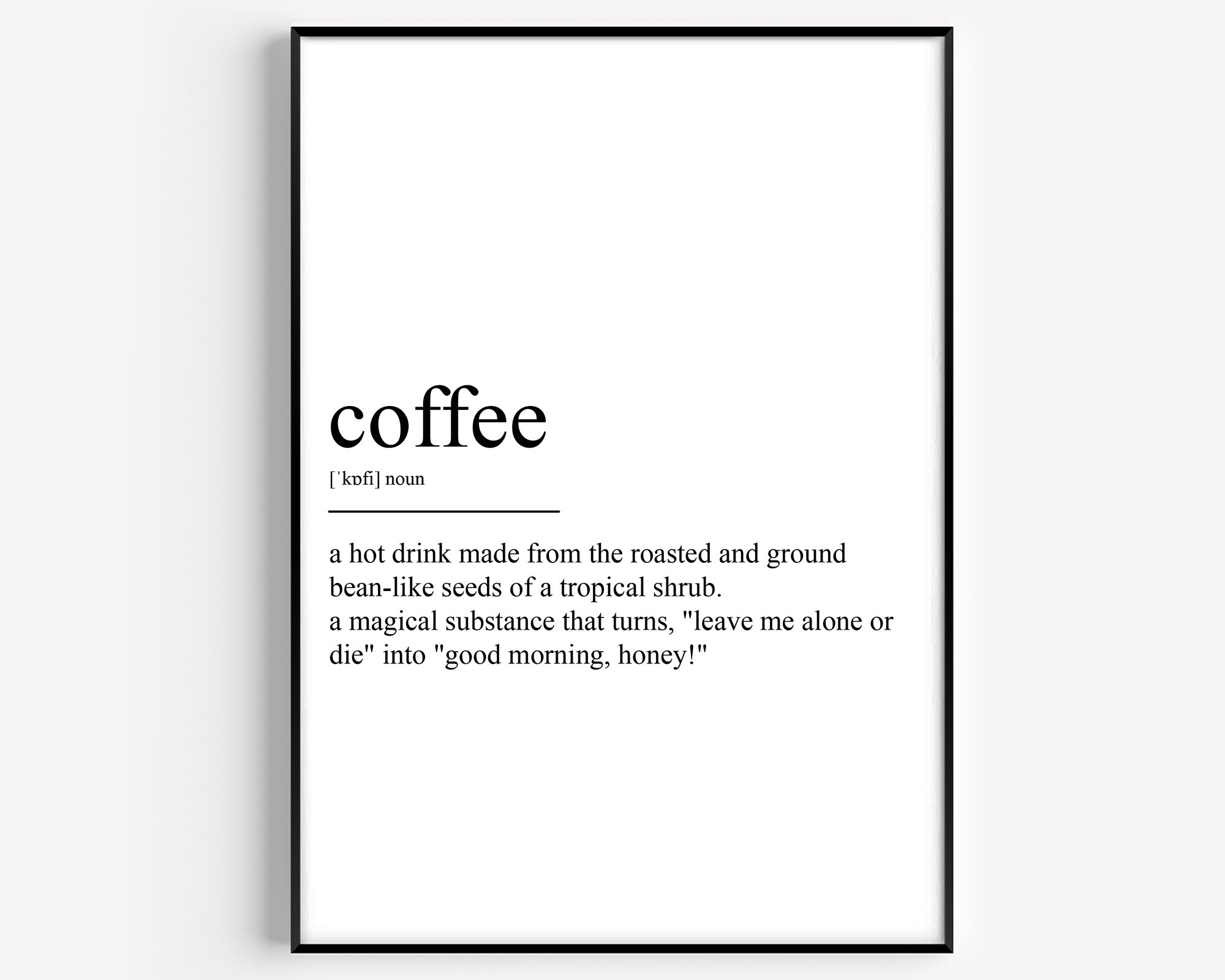 Coffee Definition Print - Magic Posters