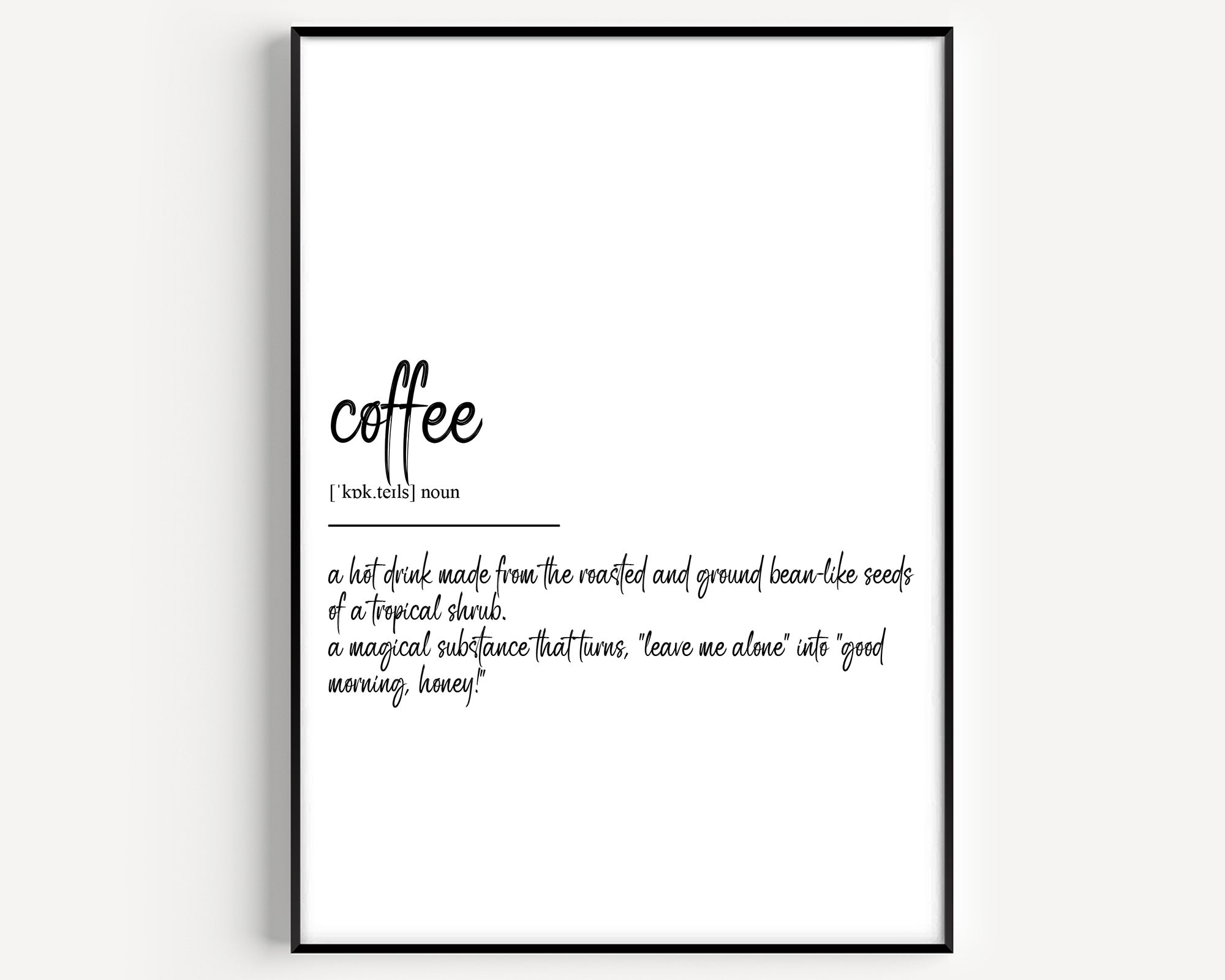 Coffee Definition Print V2 - Magic Posters