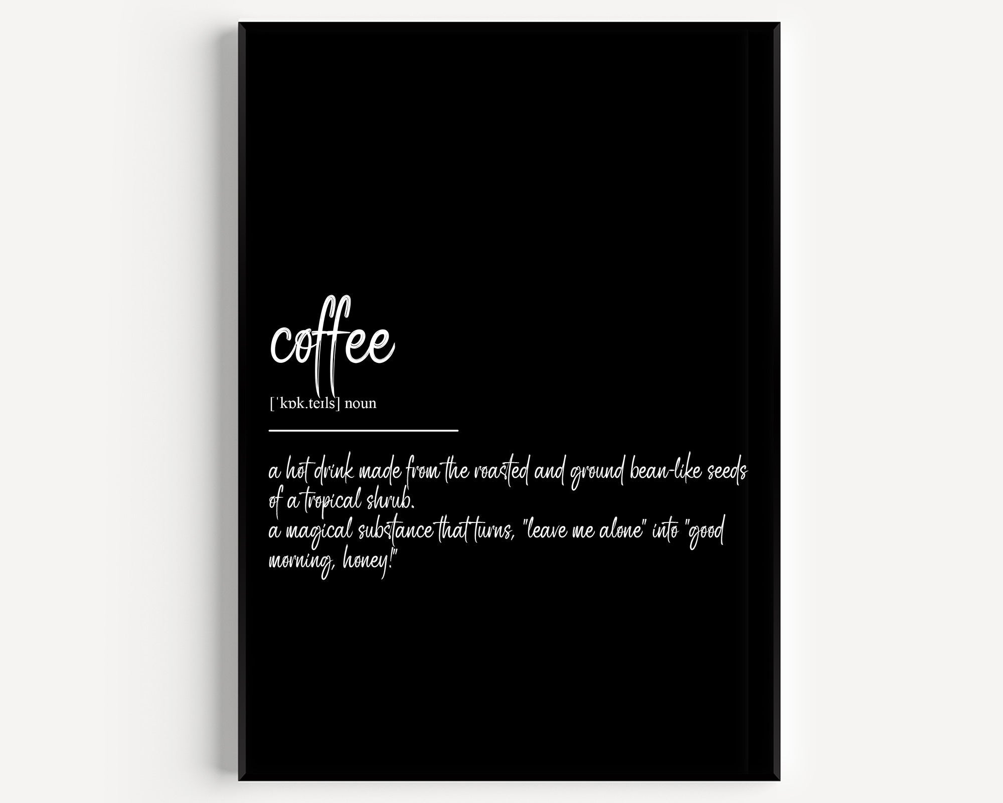 Coffee Definition Print V2 - Magic Posters