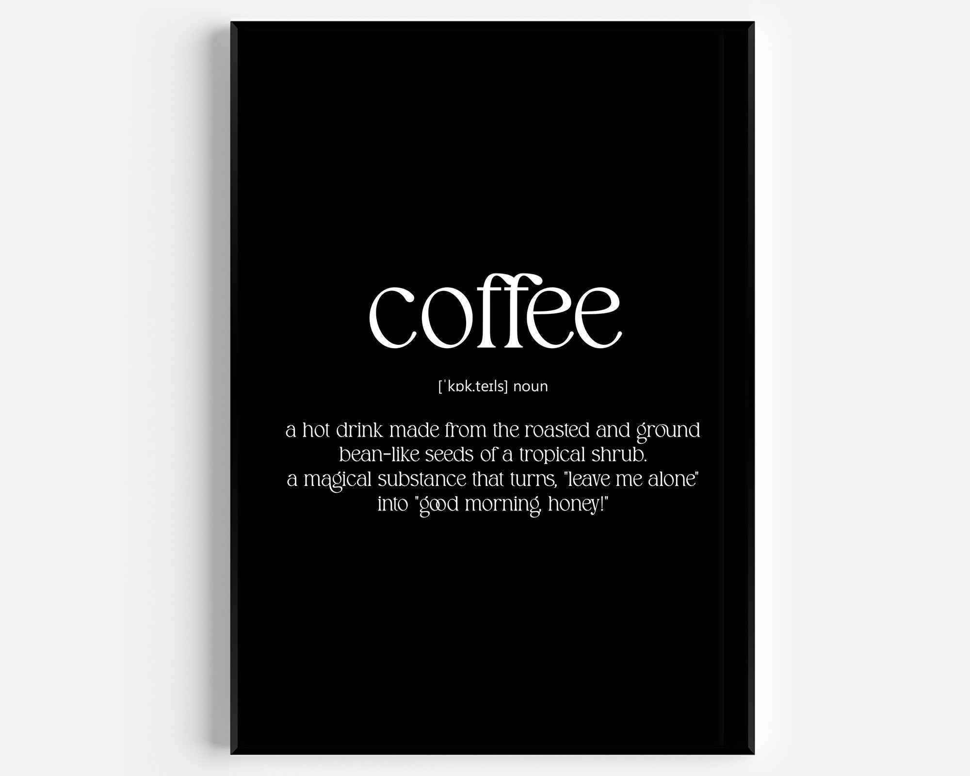 Coffee Definition Print V2 - Magic Posters