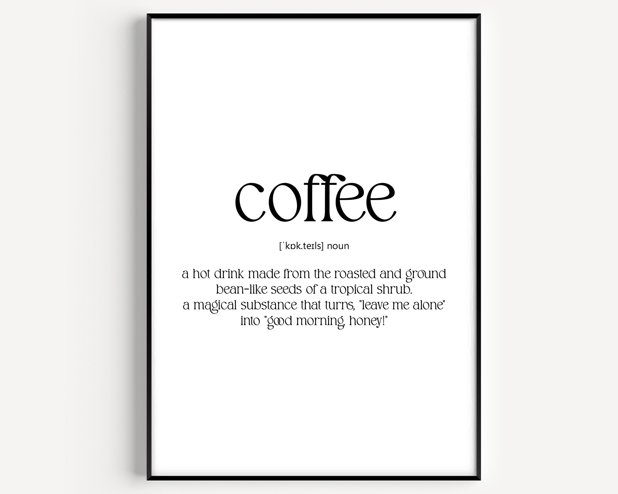 Coffee Definition Print V2 - Magic Posters