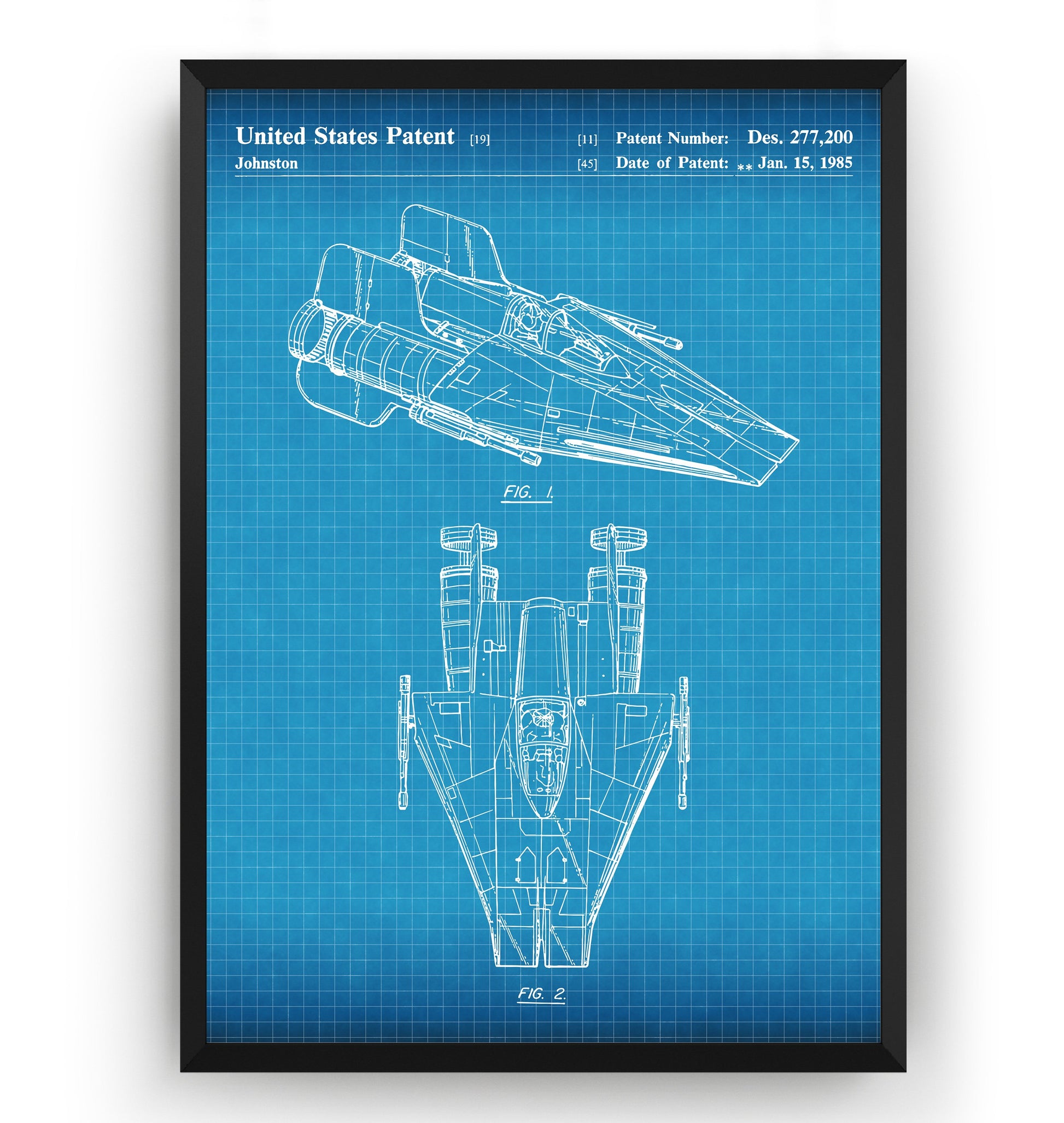 Star Wars RZ-1 A Wing Star-fighter Patent Print - Magic Posters