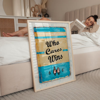 Personalised Who Cares Wins Book Cover Art Print - Magic Posters
