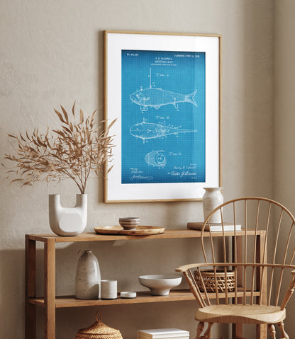 Fishing Artificial Bait Patent Print - Magic Posters