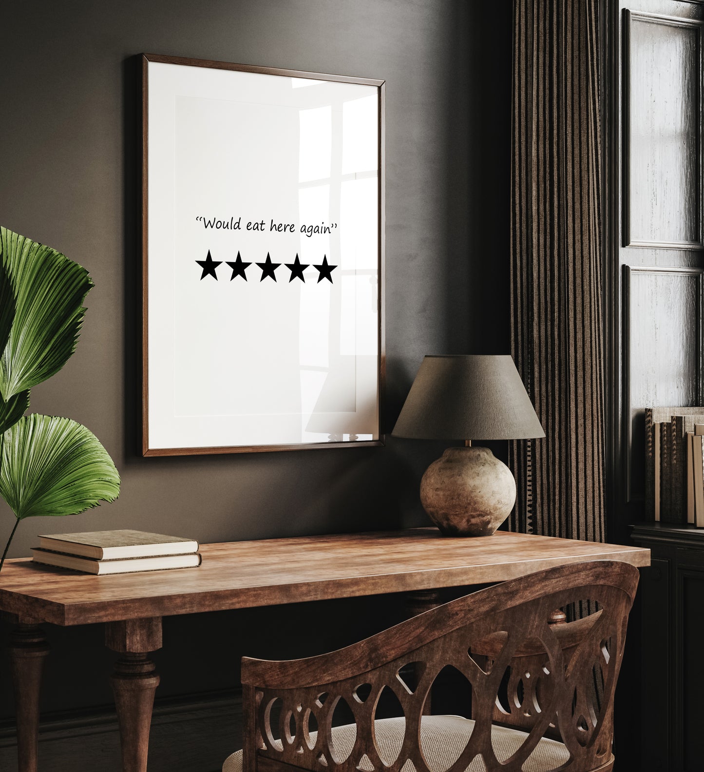 Would Eat Here Again 5 Stars Funny Kitchen Review Print - Magic Posters