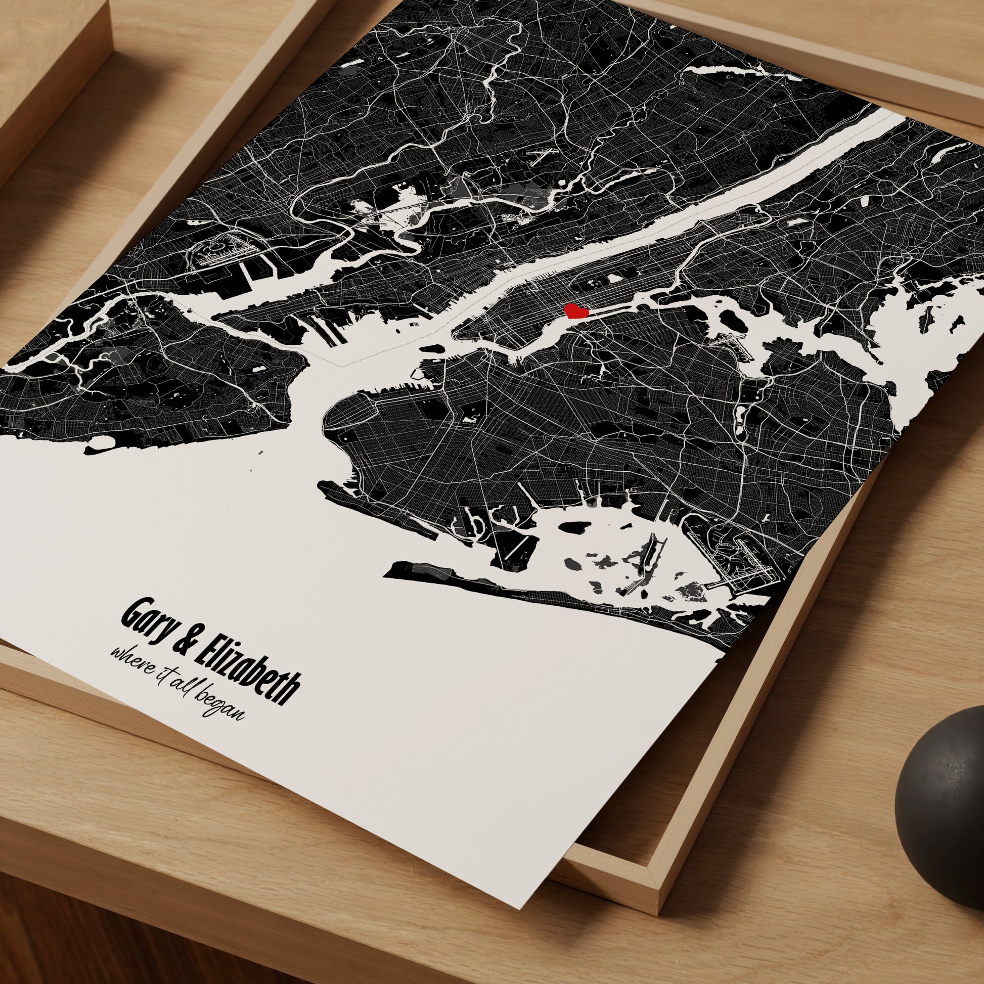 Personalised Mono City Map Print - Magic Posters