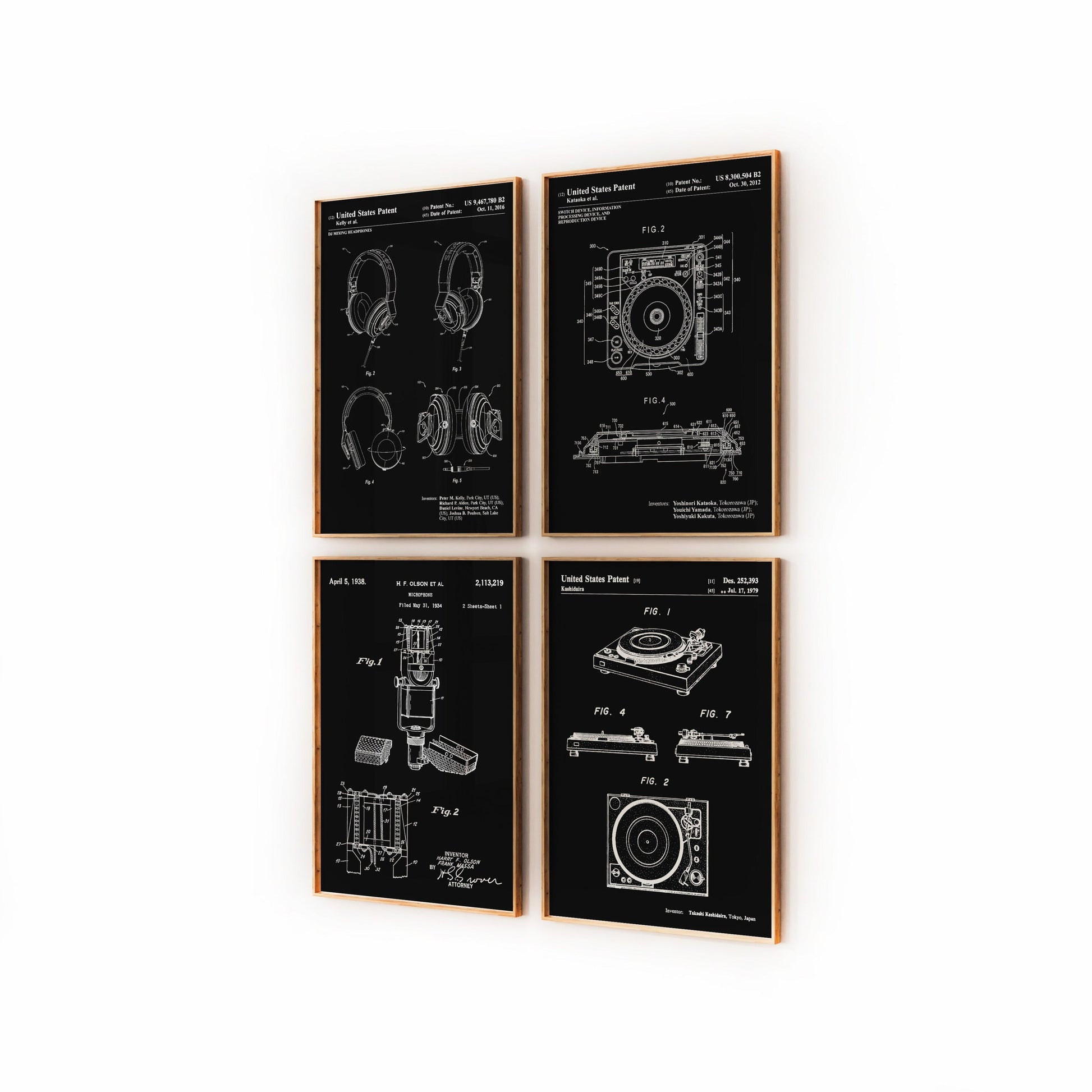 DJ Set Of 4 Patent Prints - Magic Posters