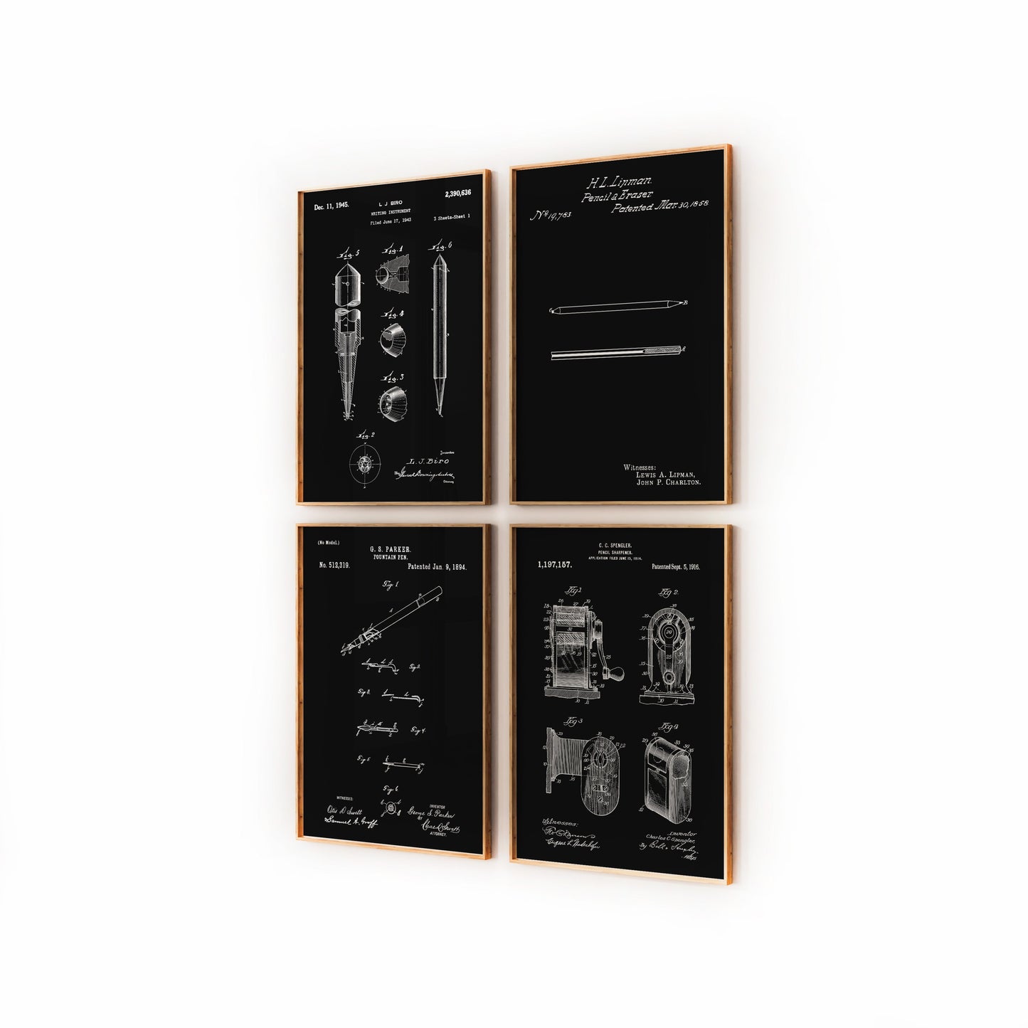 Classroom Set Of 4 Patent Prints - Magic Posters