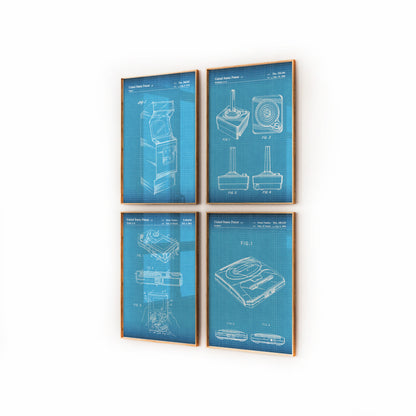 Gaming Set Of 4 Patent Prints - Magic Posters