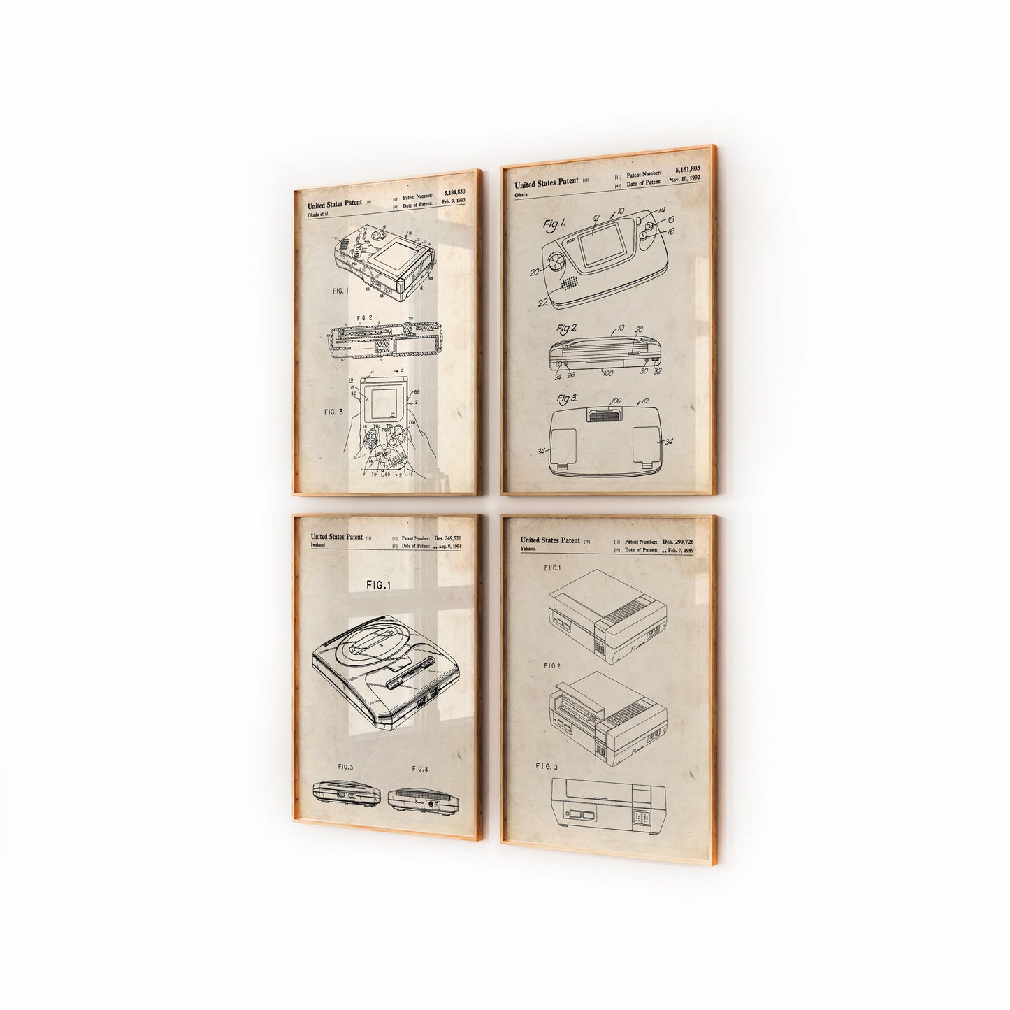 Gamer Set Of 4 Patent Prints - Magic Posters