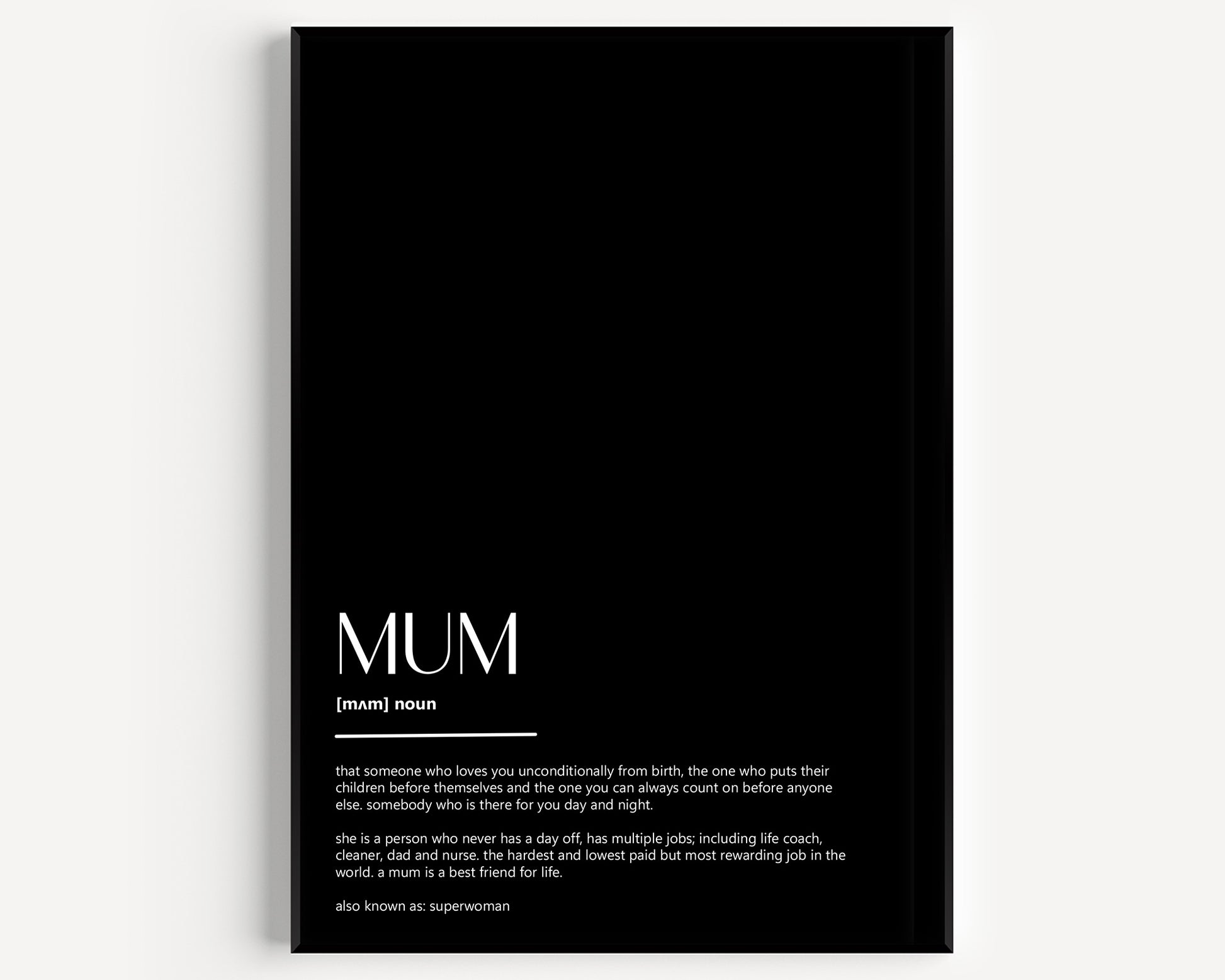 Mum Definition Print - Magic Posters