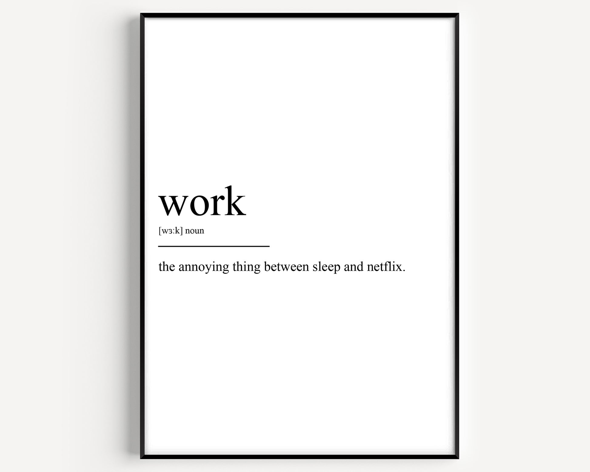 Work Definition Print - Magic Posters