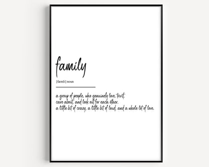 Family Definition Print - Magic Posters
