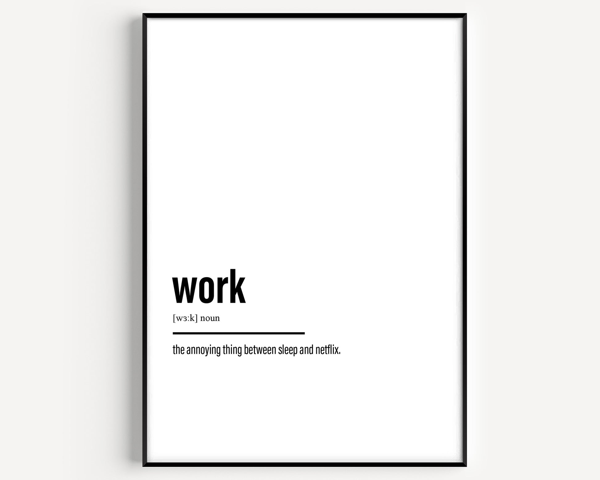 Work Definition Print - Magic Posters