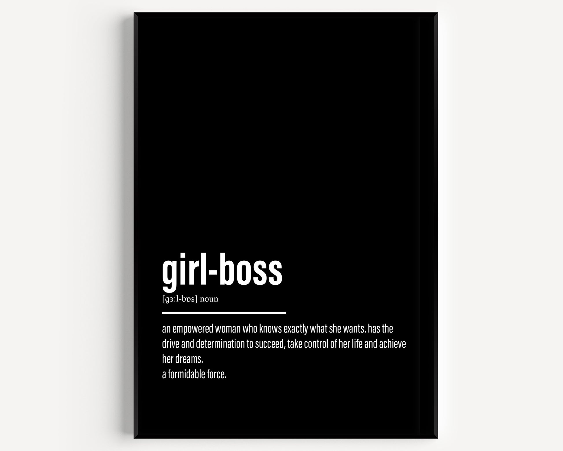 Girl Boss Definition Print - Magic Posters
