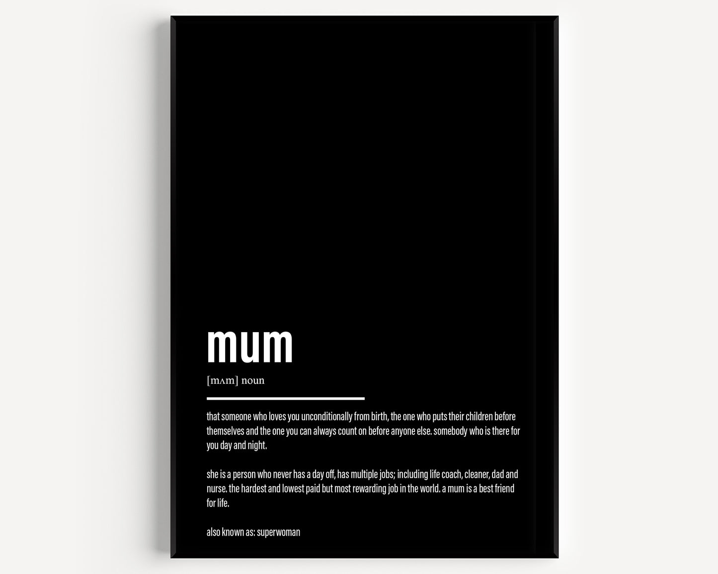 Mum Definition Print - Magic Posters