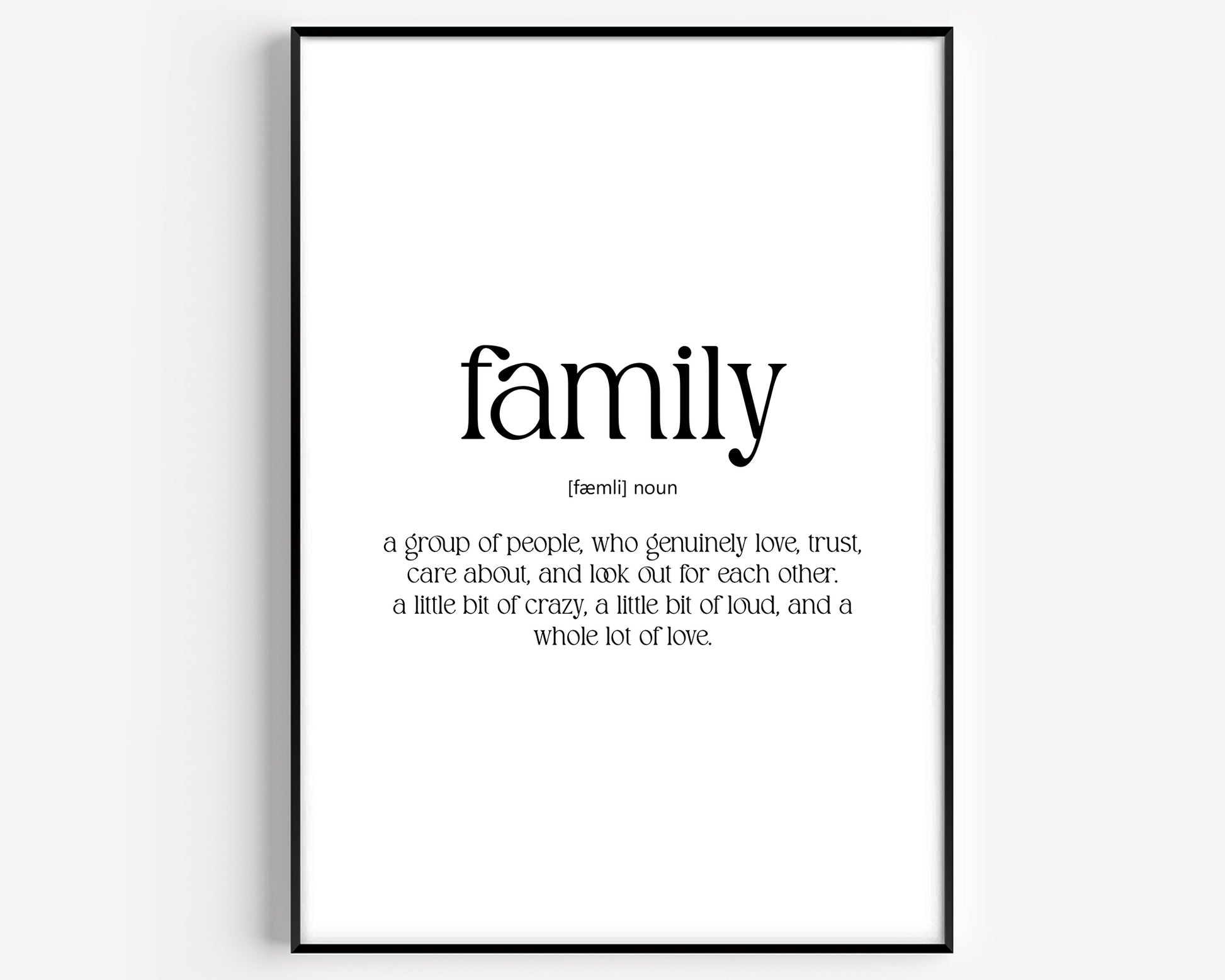 Family Definition Print - Magic Posters