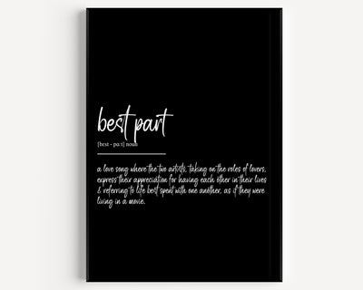 Best Part Definition Print - Magic Posters