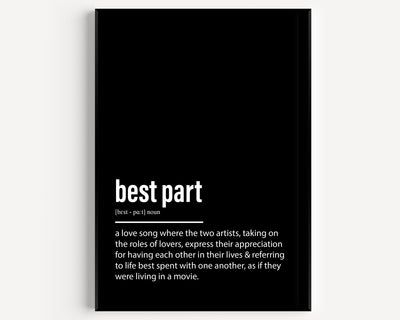 Best Part Definition Print - Magic Posters