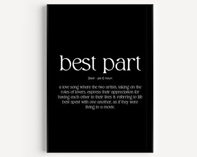 Best Part Definition Print - Magic Posters