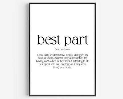 Best Part Definition Print - Magic Posters