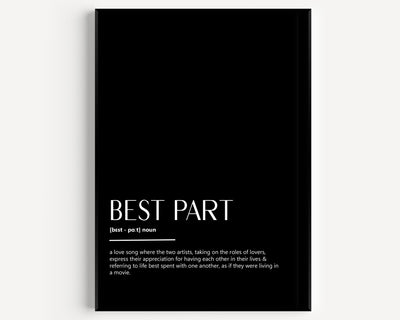 Best Part Definition Print - Magic Posters
