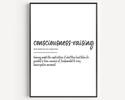Consciousness Raising Definition Print - Magic Posters