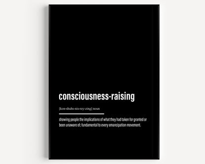 Consciousness Raising Definition Print - Magic Posters