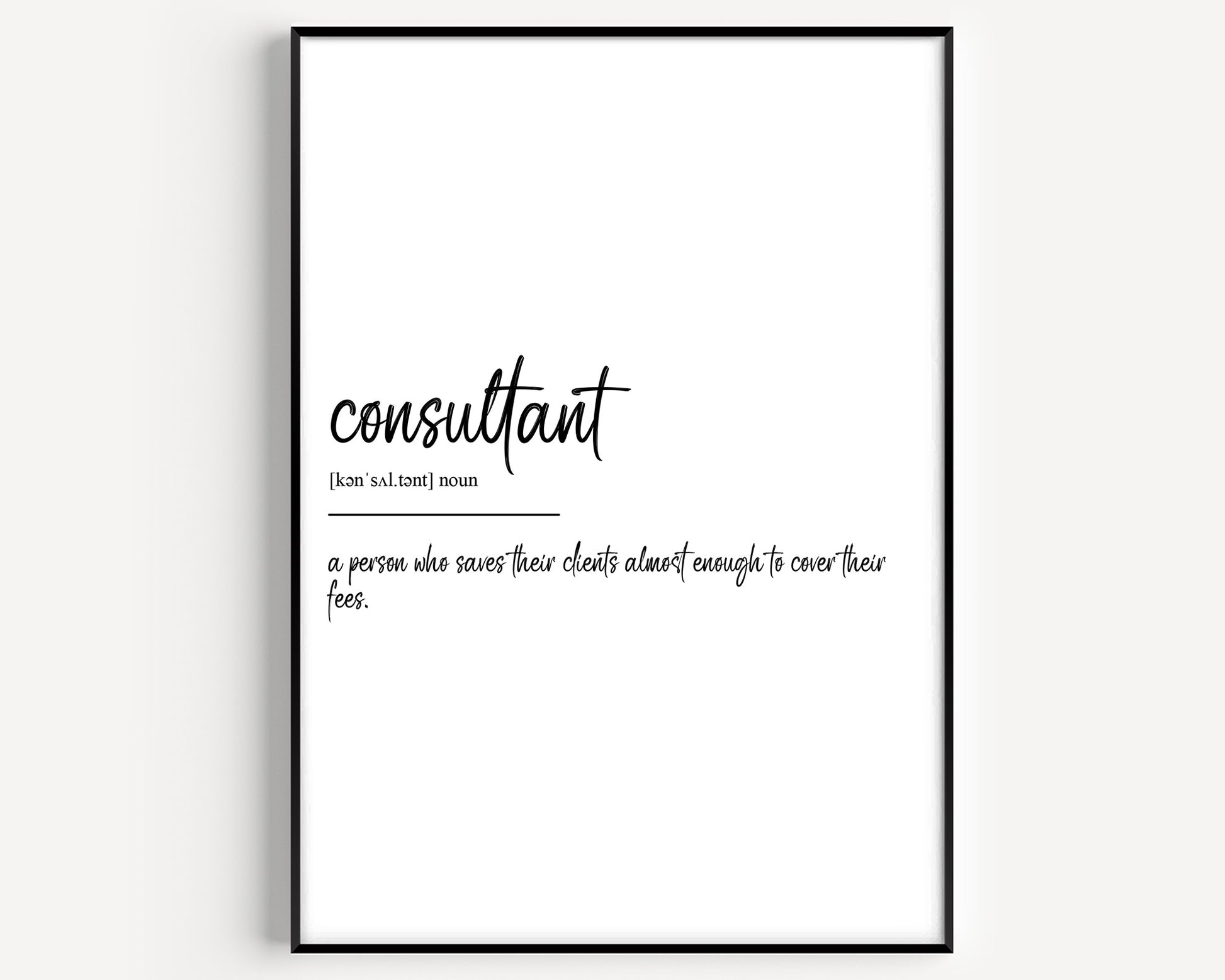 Consultant Definition Print - Magic Posters