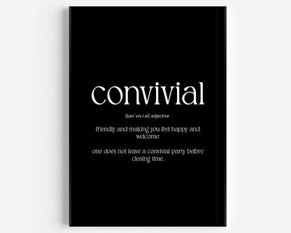Convivial Definition Print - Magic Posters