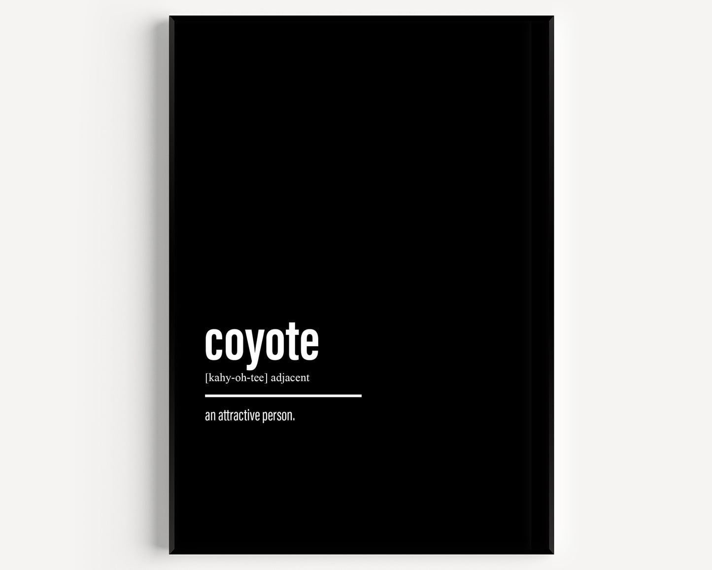 Coyote Definition Print - Magic Posters